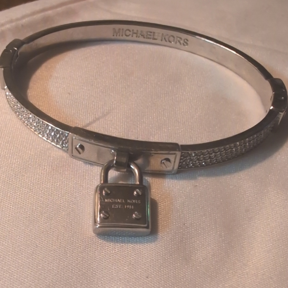 Michael Kors Pave' Padlock Bangle Bracelet